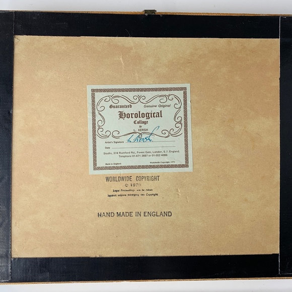 L Kersh of London Signed Horological Collage Rolls Royce Phantom 1909 - Framed - Picture 11 of 12